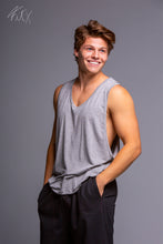 Load image into Gallery viewer, Oslo Must-have Unisex Tank Top in Black & Grey