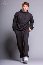 Load image into Gallery viewer, Geneva Unisex Essential Casual Pullover Hoodie in Black