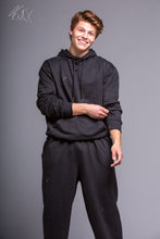 Load image into Gallery viewer, Geneva Unisex Essential Casual Pullover Hoodie in Black