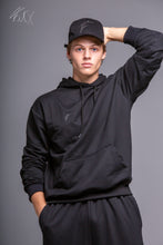 Load image into Gallery viewer, Geneva Unisex Essential Casual Pullover Hoodie in Black