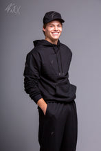 Load image into Gallery viewer, Geneva Unisex Essential Casual Pullover Hoodie in Black