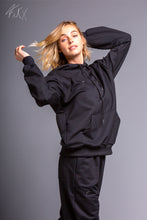 Load image into Gallery viewer, Geneva Unisex Essential Casual Pullover Hoodie in Black