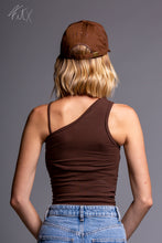 Load image into Gallery viewer, Montaigne One Shoulder Casual Form Tank Top for Women