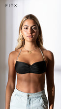 Load image into Gallery viewer, FEMINISM BANDEAU TOP CHEETAH STRINGS (BLACK)