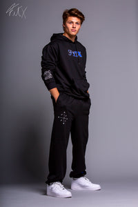 Kings Road Unisex Black Sweatpants