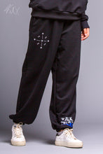 Load image into Gallery viewer, Kings Road Unisex Black Sweatpants
